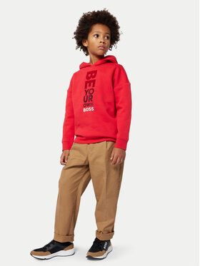 BOSS Boss Felpa J51199 S Rosso Regular Fit