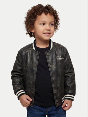 Guess Guess Bomber striukė N6YL04 W2663 Juoda Regular Fit