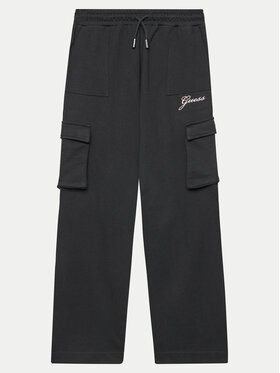 Guess Guess Долнище анцуг J4YQ13 KA6R3 Черен Relaxed Fit