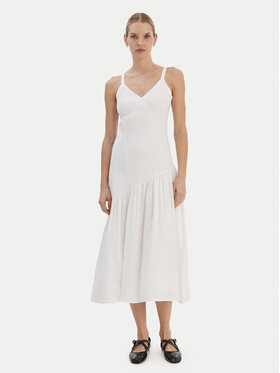 DKNY DKNY Sukienka letnia P5JNCD88 Écru Regular Fit