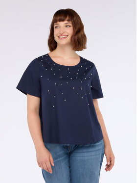Fiorella Rubino Fiorella Rubino Bluzka 2829T002346N034 Niebieski Boxy Fit
