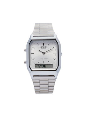 Casio Casio Zegarek Vintage Maxi AQ-230A-7AMQYES Srebrny