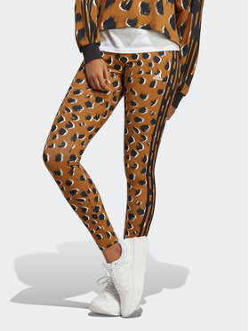 adidas adidas Leggings Essentials 3-Stripes Animal Print Leggings IC8691 Braun