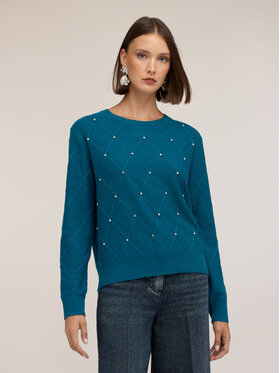 Motivi Motivi Maglione M569W004285N034 Turchese Regular Fit