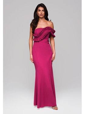 Ombre Ombre Sukienka wieczorowa LA-OM-DLR219 Różowy Regular Fit