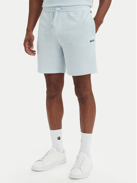 BOSS BOSS Szorty sportowe Waffle 50535884 Niebieski jasny Regular Fit