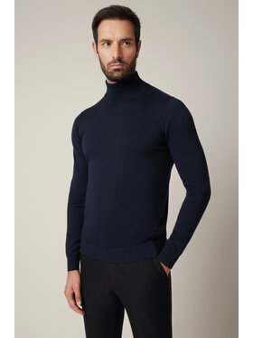 Lancerto Lancerto Sweter Sindre SW073225000058 Granatowy Regular Fit