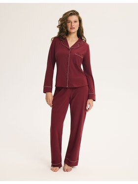 Esotiq Esotiq Piżama 46070 Czerwony Regular Fit