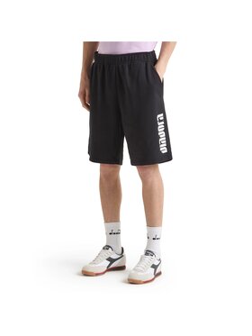 Diadora Diadora Szorty materiałowe BERMUDA ATHL. LOGO Czarny Basic Fit