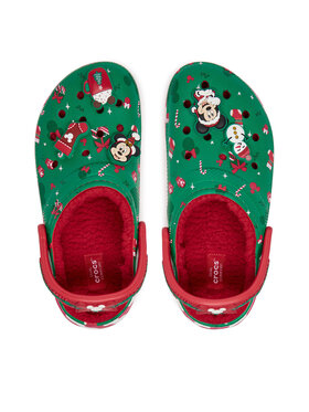 Crocs Natikače Classic Mickey Xmas Lined Clog 210813 Zelena