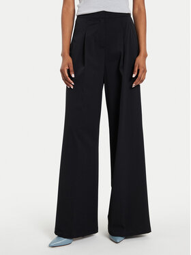Max Mara Leisure Max Mara Leisure Riidest püksid Bonn 2426786017 Must Relaxed Fit