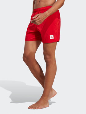 adidas adidas Plavecké šortky Short Length Solid Swim Shorts HT2160 Červená Regular Fit