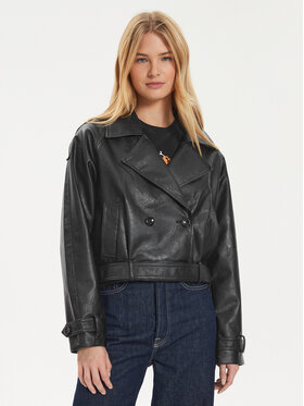 ONLY ONLY Geacă din imitație de piele Vera 15308584 Negru Regular Fit