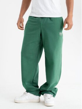 Jigga Wear Jigga Wear Spodnie dresowe Szerokie luźne sznurki korona 130169 Zielony Baggy Fit