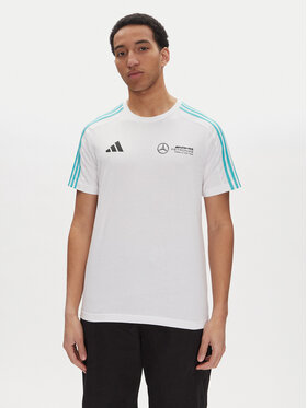adidas adidas Tričko Mercedes - AMG Petronas Formula One Team DNA JV5457 Biela Regular Fit
