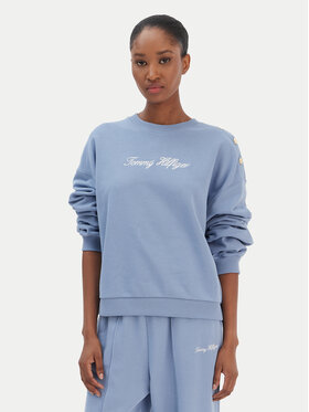 Tommy Hilfiger Tommy Hilfiger Mikina Script WW0WW48783 Modrá Relaxed Fit