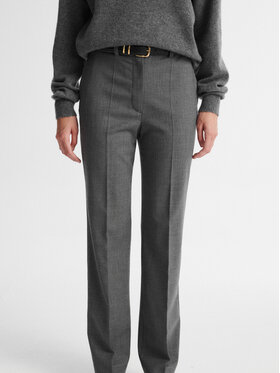 MARI PRETI MARI PRETI Pantaloni di tessuto SERENE Grigio Slim Fit