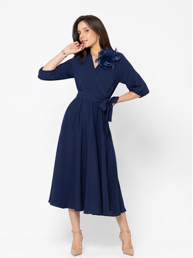 LIDIA KALITA LIDIA KALITA Sukienka koktajlowa Ophélie Granatowy Flare Fit