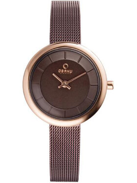 Obaku Obaku Zegarek V146LVNMN Brązowy