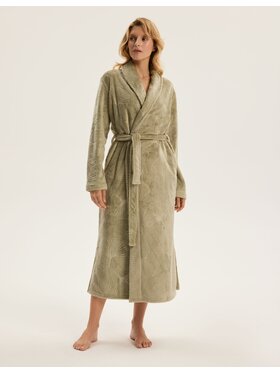 Esotiq Esotiq Szlafrok 43935 Zielony Regular Fit