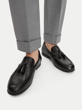 Tommy Hilfiger Tommy Hilfiger Slipper Flex Hilfiger Lth Tassel Loafer FM0FM05891 Schwarz