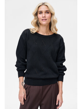 blue shadow blue shadow Sweter Bery Czarny Regular Fit