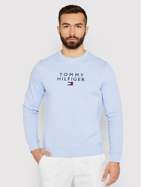 Tommy Hilfiger Tommy Hilfiger Bluză Stacked Flag MW0MW18299 Albastru Regular Fit