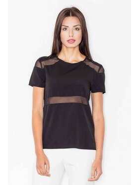 FIGL FIGL Bluzka M468 Czarny Regular Fit
