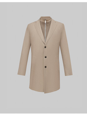 Borgio Borgio Płaszcz przejściowy albareto_bz Beżowy Slim Fit