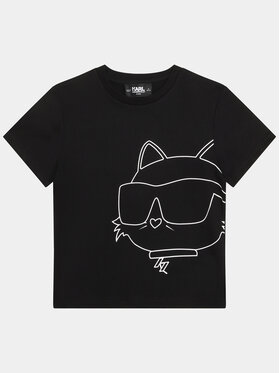 Karl Lagerfeld Kids Karl Lagerfeld Kids T-Shirt Z15436 D Czarny Regular Fit