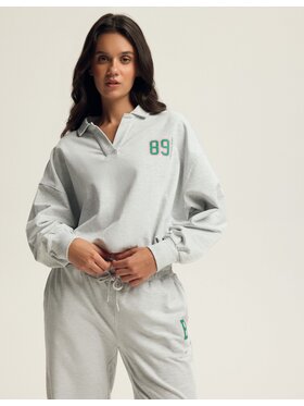 Esotiq Esotiq Bluza 43807 Szary Baggy Fit