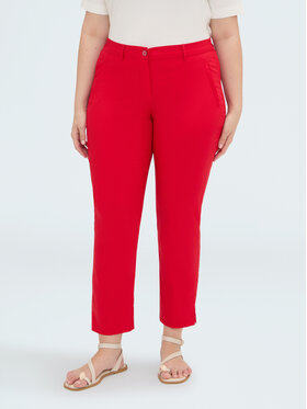 Fiorella Rubino Fiorella Rubino Spodnie materiałowe P718L002568N016 Czerwony Regular Fit
