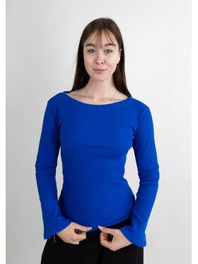 DKaren Sport DKaren Sport Bluzka DK34 Długi Niebieski Classic Fit