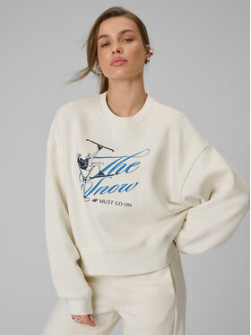4F 4F Bluza WINTER CLUB Kremowy Loose Fit