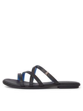 Tommy Hilfiger Natikače Th Strap Flat Sandal FW0FW08067 Crna