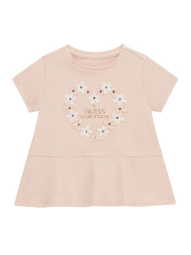 Guess Guess T-krekls K6GI20 K6YW4 Gaiši rozā Regular Fit