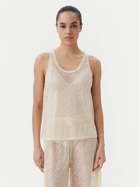 PINKO PINKO Top Waiting canottiera rete Beež Slim Fit