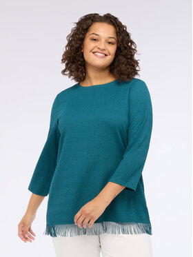 Fiorella Rubino Fiorella Rubino T-Shirt G070L008687N024 Turkusowy Regular Fit