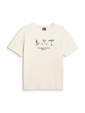 4F 4F T-Shirt WINTER CLUB Kremowy Regular Fit
