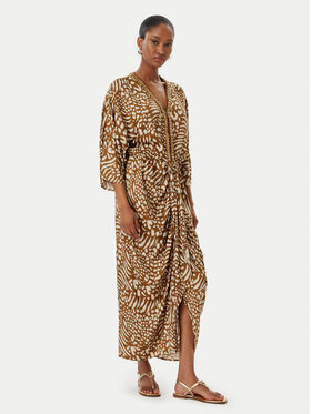 LOLA CASADEMUNT LOLA CASADEMUNT Letné šaty LS2616031 Hnedá Relaxed Fit