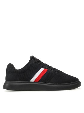 Tommy Hilfiger Tommy Hilfiger Sneakers Lightweight Cupsole Knit Stripes FM0FM04587 Nero