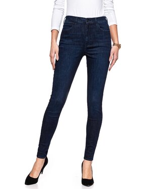 Wrangler Wrangler Jeansy SUPER HIGH SKINNY Niebieski Skinny Fit