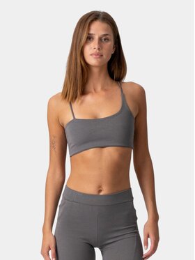 TeeShoppen TeeShoppen Top 'Basic Collection' Szary Slim Fit