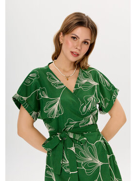Mirons Mirons Sukienka codzienna print Zielony ciemny Regular Fit