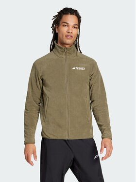 adidas adidas Bluza Multi Essentials Full-Zip Fleece Zielony Regular Fit