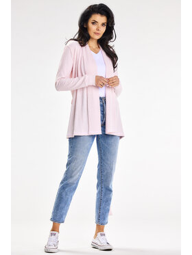 Awama Awama Sweter A655 Różowy Basic Fit