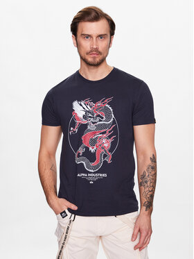 Alpha Industries Alpha Industries T-shirt Heratage Dragon T Blu Regular Fit