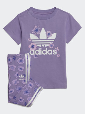 adidas adidas Leggings Floral Dress Leggings Set IC8760 Ljubičasta Slim Fit