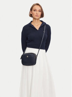 Tommy Hilfiger Tommy Hilfiger Дамска чанта Poppy Th Crossover AW0AW15638 Тъмносин