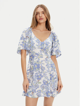 Roxy Roxy Nyári ruha Mercado Mini Crepe ERJWD03868 Fehér Regular Fit
